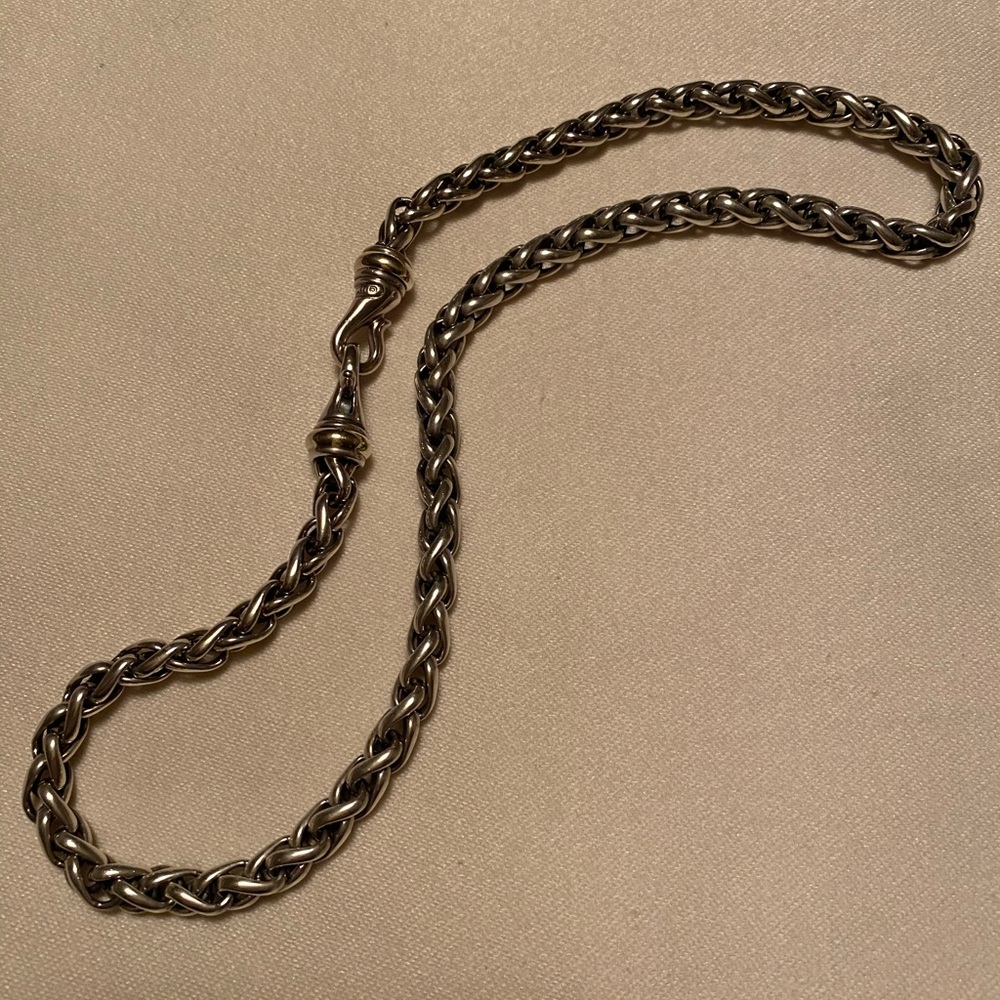 David Yurman sterling silver wheat chain